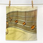 Music Staves Clef Background Image Face Towel Front