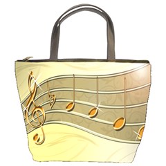 Music Staves Clef Background Image Bucket Bags by Sapixe