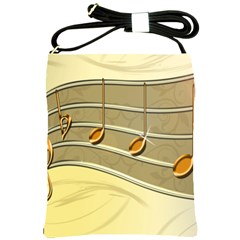 Music Staves Clef Background Image Shoulder Sling Bags by Sapixe