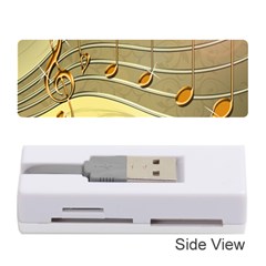 Music Staves Clef Background Image Memory Card Reader (stick)  by Sapixe