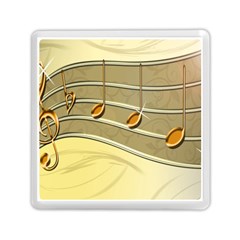 Music Staves Clef Background Image Memory Card Reader (square)  by Sapixe