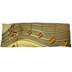 Music Staves Clef Background Image Body Pillow Case (dakimakura) by Sapixe