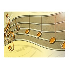 Music Staves Clef Background Image Double Sided Flano Blanket (mini)  by Sapixe