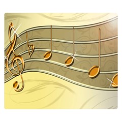 Music Staves Clef Background Image Double Sided Flano Blanket (small)  by Sapixe