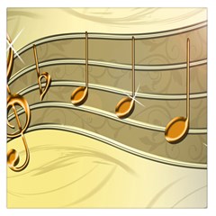 Music Staves Clef Background Image Large Satin Scarf (square) by Sapixe