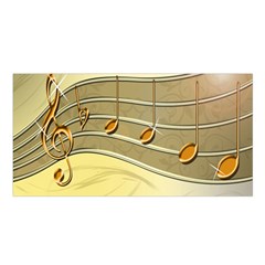 Music Staves Clef Background Image Satin Shawl by Sapixe