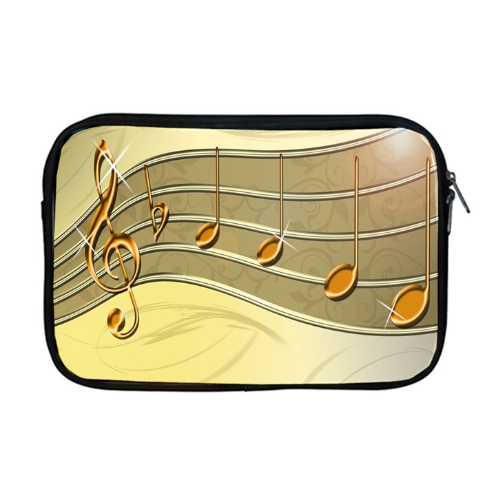 Music Staves Clef Background Image Apple MacBook Pro 17  Zipper Case