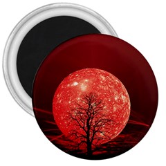 The Background Red Moon Wallpaper 3  Magnets by Sapixe