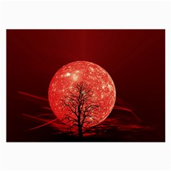 The Background Red Moon Wallpaper Large Glasses Cloth