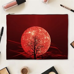 The Background Red Moon Wallpaper Cosmetic Bag (xl)