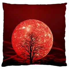 The Background Red Moon Wallpaper Large Cushion Case (two Sides) by Sapixe