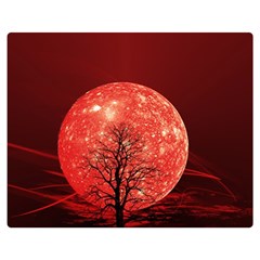 The Background Red Moon Wallpaper Double Sided Flano Blanket (medium)  by Sapixe