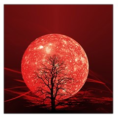 The Background Red Moon Wallpaper Large Satin Scarf (square) by Sapixe