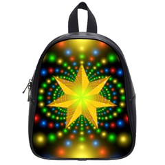 Christmas Star Fractal Symmetry School Bag (small) by Sapixe