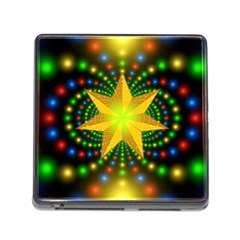 Christmas Star Fractal Symmetry Memory Card Reader (square) by Sapixe