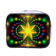 Christmas Star Fractal Symmetry Mini Toiletries Bags by Sapixe