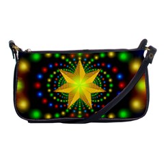 Christmas Star Fractal Symmetry Shoulder Clutch Bags by Sapixe