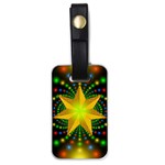 Christmas Star Fractal Symmetry Luggage Tags (One Side)  Front