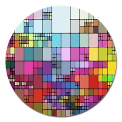 Color Abstract Visualization Magnet 5  (round) by Sapixe