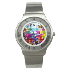 Color Abstract Visualization Stainless Steel Watch by Sapixe