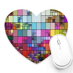 Color Abstract Visualization Heart Mousepads