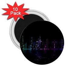 City Night Skyscrapers 2.25  Magnets (10 pack) 