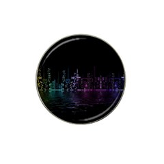 City Night Skyscrapers Hat Clip Ball Marker (4 pack)