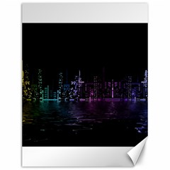 City Night Skyscrapers Canvas 12  x 16  