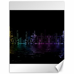 City Night Skyscrapers Canvas 18  x 24  