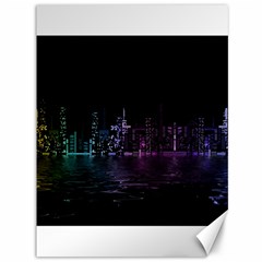 City Night Skyscrapers Canvas 36  x 48  