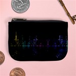 City Night Skyscrapers Mini Coin Purses Front