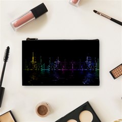 City Night Skyscrapers Cosmetic Bag (small)  by Sapixe