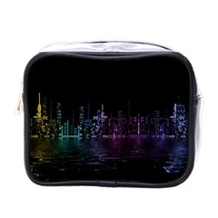 City Night Skyscrapers Mini Toiletries Bags by Sapixe