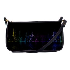 City Night Skyscrapers Shoulder Clutch Bags