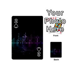 City Night Skyscrapers Playing Cards 54 (mini)  by Sapixe