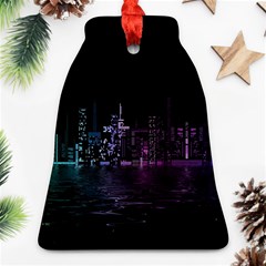 City Night Skyscrapers Ornament (bell) by Sapixe