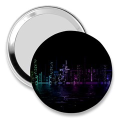 City Night Skyscrapers 3  Handbag Mirrors