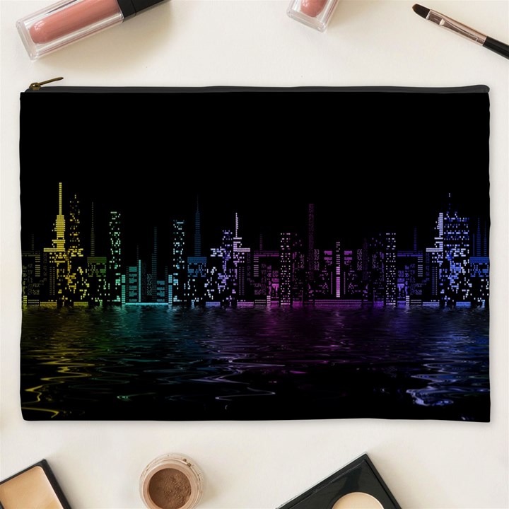 City Night Skyscrapers Cosmetic Bag (XXXL) 