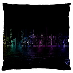 City Night Skyscrapers Standard Flano Cushion Case (one Side) by Sapixe