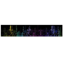 City Night Skyscrapers Large Flano Scarf  by Sapixe