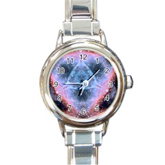 Sacred Geometry Mandelbrot Fractal Round Italian Charm Watch