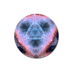 Sacred Geometry Mandelbrot Fractal Magnet 3  (round) by Sapixe