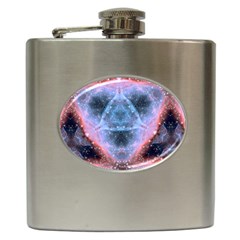 Sacred Geometry Mandelbrot Fractal Hip Flask (6 Oz) by Sapixe