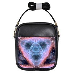 Sacred Geometry Mandelbrot Fractal Girls Sling Bags by Sapixe