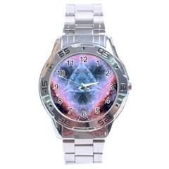 Sacred Geometry Mandelbrot Fractal Stainless Steel Analogue Watch by Sapixe