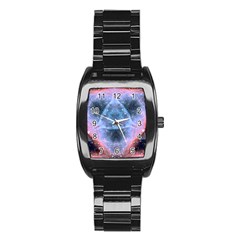 Sacred Geometry Mandelbrot Fractal Stainless Steel Barrel Watch by Sapixe