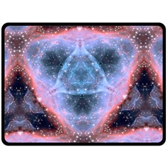 Sacred Geometry Mandelbrot Fractal Double Sided Fleece Blanket (large)  by Sapixe