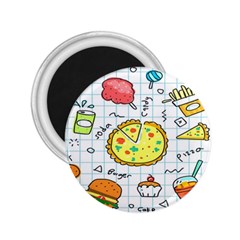 Colorful Doodle Soda Cartoon Set 2 25  Magnets by Sapixe