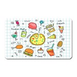 Colorful Doodle Soda Cartoon Set Magnet (Rectangular) Front