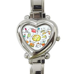 Colorful Doodle Soda Cartoon Set Heart Italian Charm Watch by Sapixe